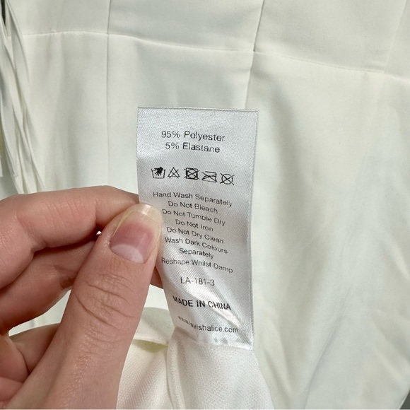 Lavish Alice White Fringe Tie Up Midi Dress - Picture 6 of 7